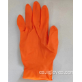 Seguridad de guantes de nitrilo puro naranja guantes cómodos